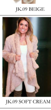 Rabbit Fur Jacket Revere Collar JK09